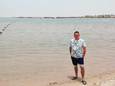 Steven Devliegere op het strand van Hurghada.