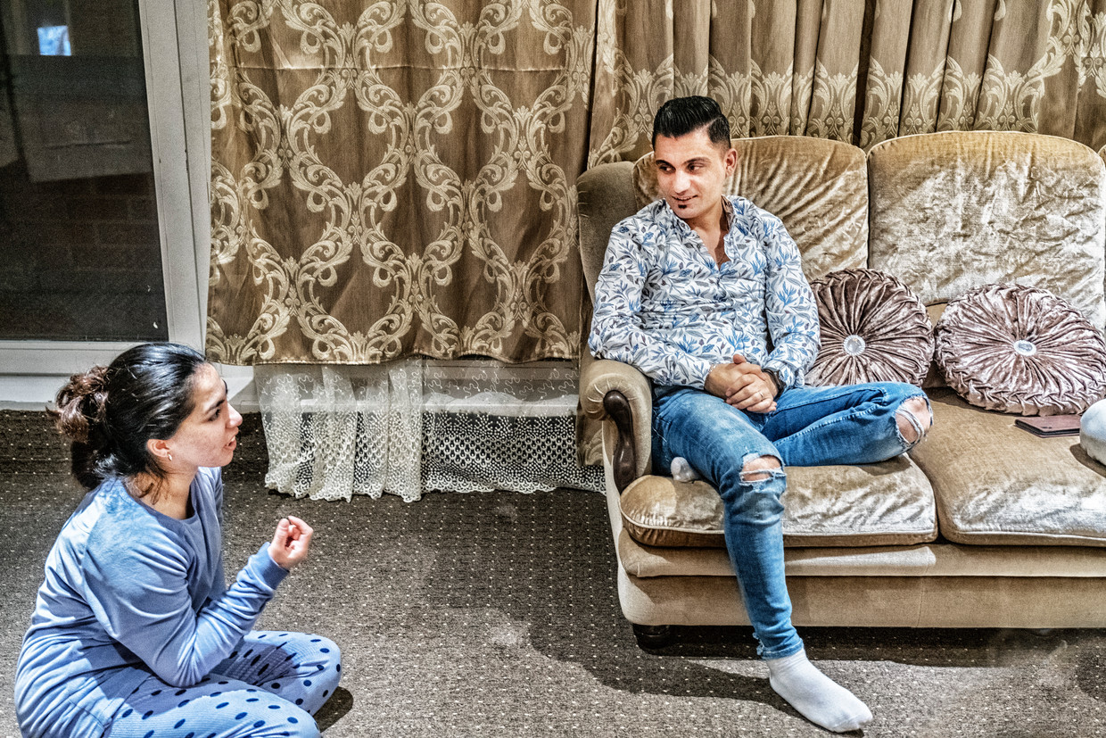 Amer Phrast (26) en Ali Shamdin (27), de ouders van de in 2018 neergeschoten Mawda.  Beeld Tim Dirven