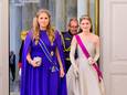Prinses Amalia en Prinses Elisabeth, Hertogin van Brabant bij de 18de verjaardag van prins Christian van Denemarken.
