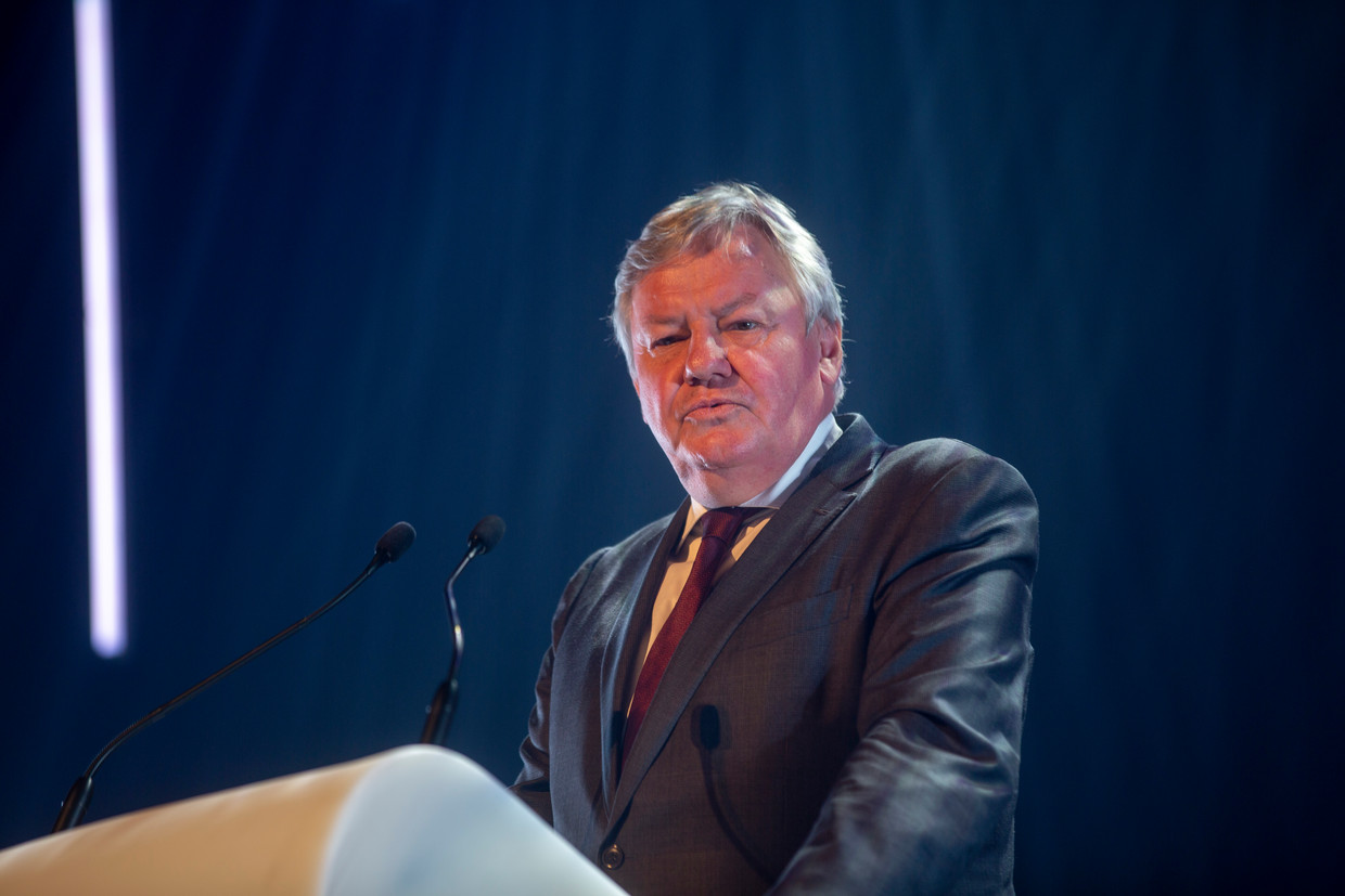 Waals Parlementsvoorzitter Jean-Claude Marcourt op de Fêtes de Wallonië. Beeld BELGA