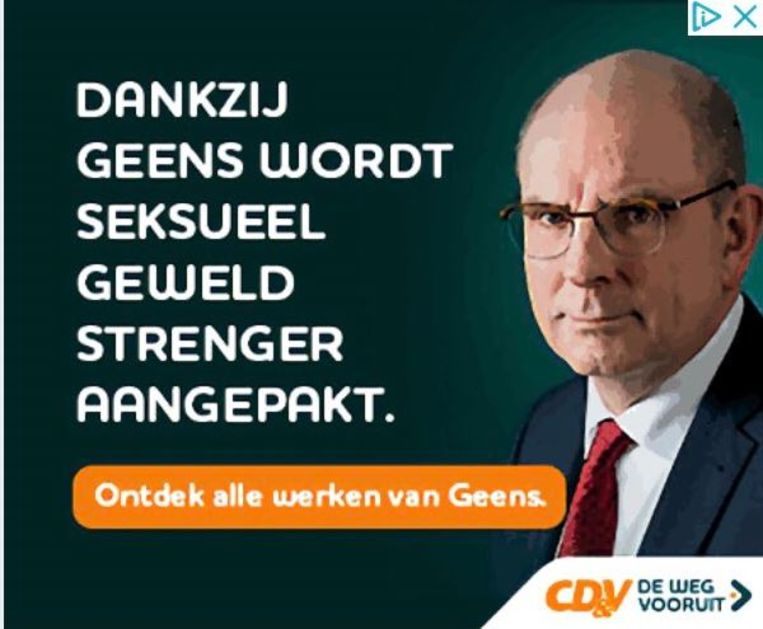 Met dit beeld voerde minister Geens gisteren campagne op sociale media.