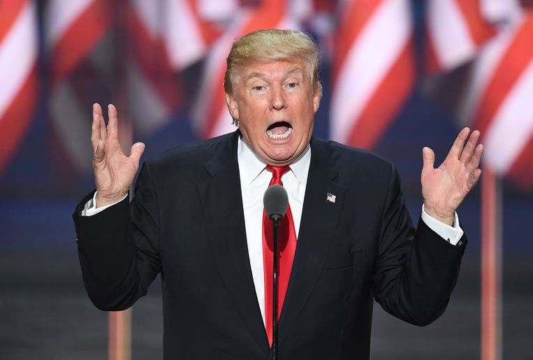 De first lady spaarde Donald Trump niet, maar een snoeiharde reactie bleef uit. Beeld AFP