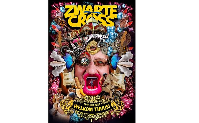 De aan Tante Rikie gewijde Zwarte Cross-poster 'Welkom Thuus'.