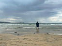 Het strand in Hayle.