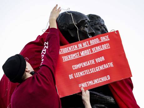 Studenten demonstreren voor volledige compensatie leenstelsel: ‘Dit is schamele fooi’