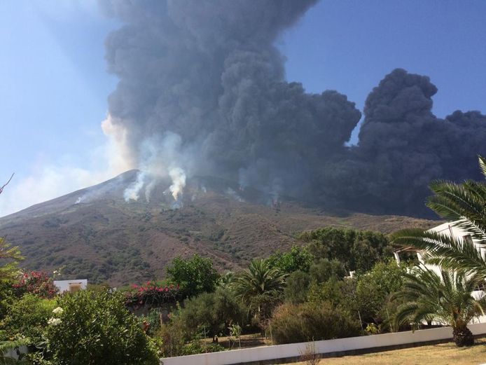 Archiefbeeld van een uitbarsting in augustus 2019. De vulkaan Stromboli is een van de meest actieve vulkanen ter wereld.
