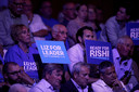 Aanhangers van conservatieve leiderschapskandidaten Rishi Sunak en Liz Truss.