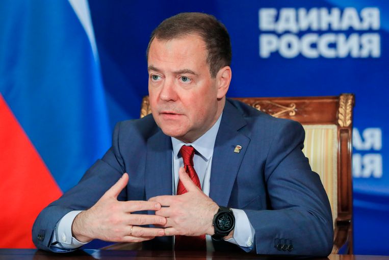 Russisch oud-president Dimitri Medvedev. Beeld AP