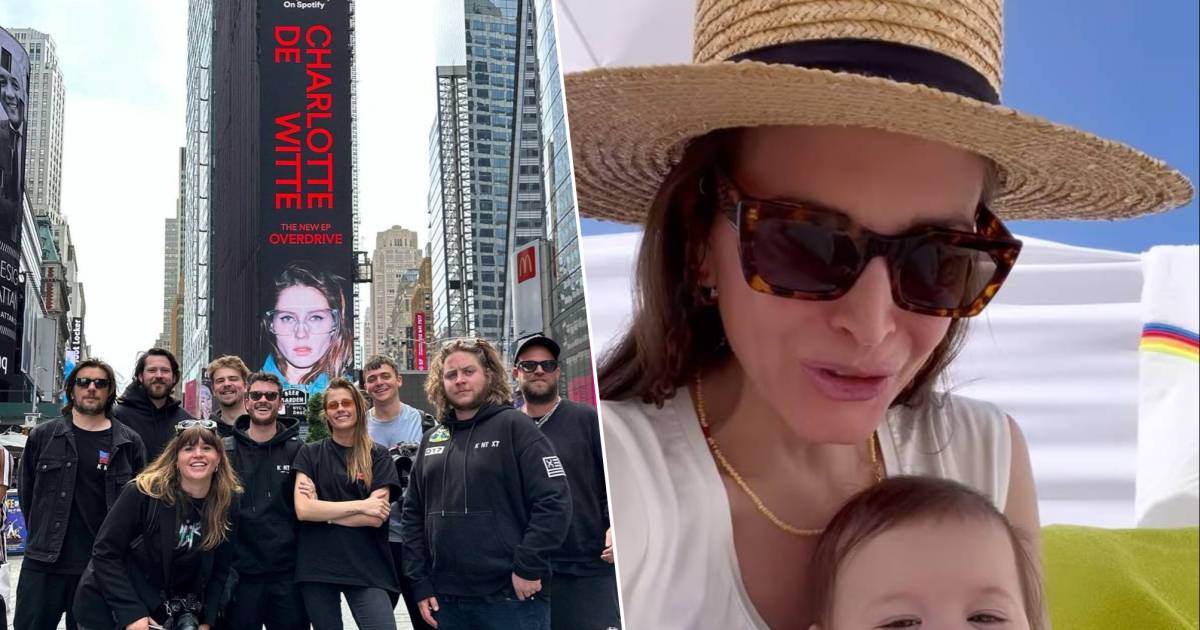 VB 24/7.  Charlotte de Witt protagonista di un cartellone pubblicitario a Times Square e Astrid Coppens si gode una giornata al mare con la famiglia |  BV