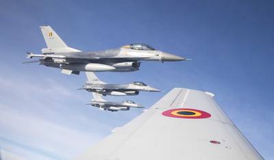 Des F-16 belges interceptent des bombardiers russes au-dessus de la mer du Nord