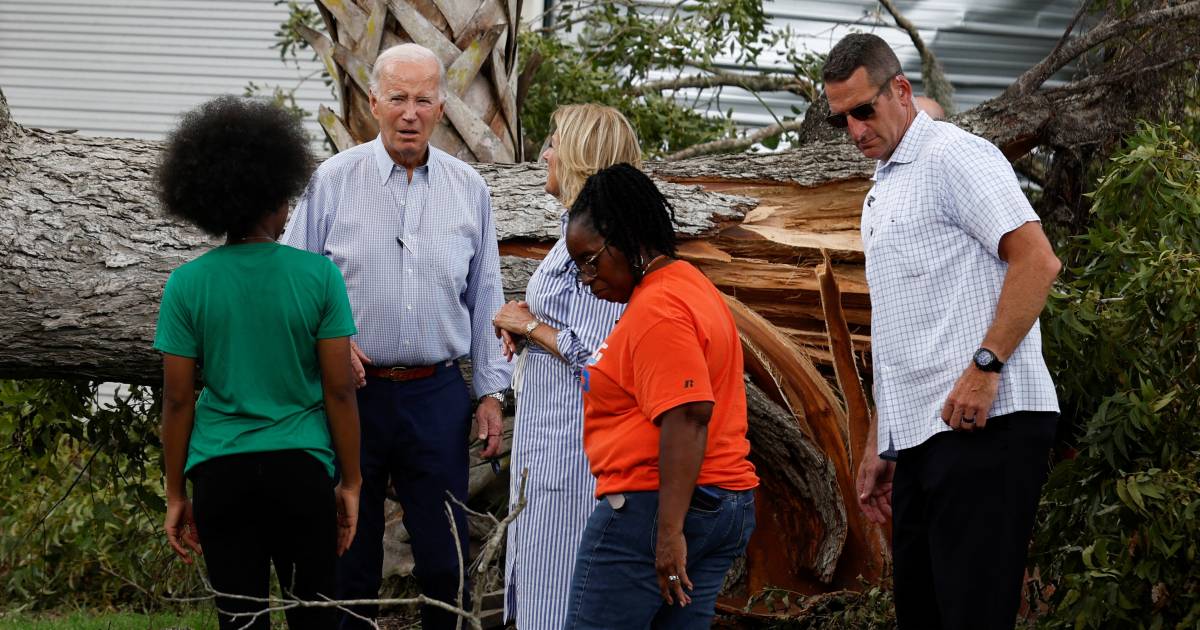 US President Joe Biden Assesses Hurricane Idalia Damage in Florida
