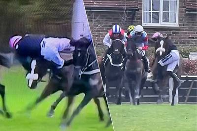 KIJK. “Van het strafste ooit gezien”: jockey valt nét niet na fout van paard om race miraculeus te winnen