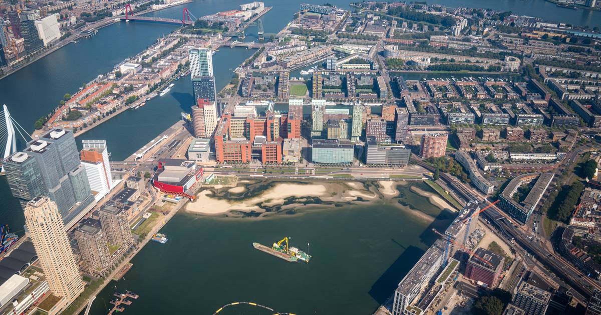 Vandaag is de miljoenste kuub zand in de Rijnhaven gestort, maar ...