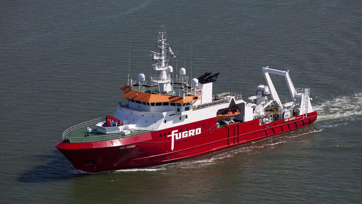 Een schip van Fugro in 2014, op zoek naar het toestel van vlucht MH370. Beeld afp