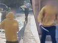 Een deurbelcamera filmt hoe de man met zijn zwaard wordt gearresteerd. / Omstander filmt man met zwaard na steekpartij in Londen