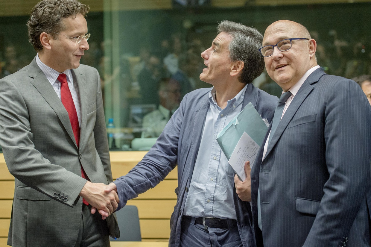Euklides Tsakalotos (midden) Beeld anp