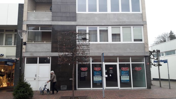 Leegstaand winkelpand in het centrum van Geldrop (Langstraat).