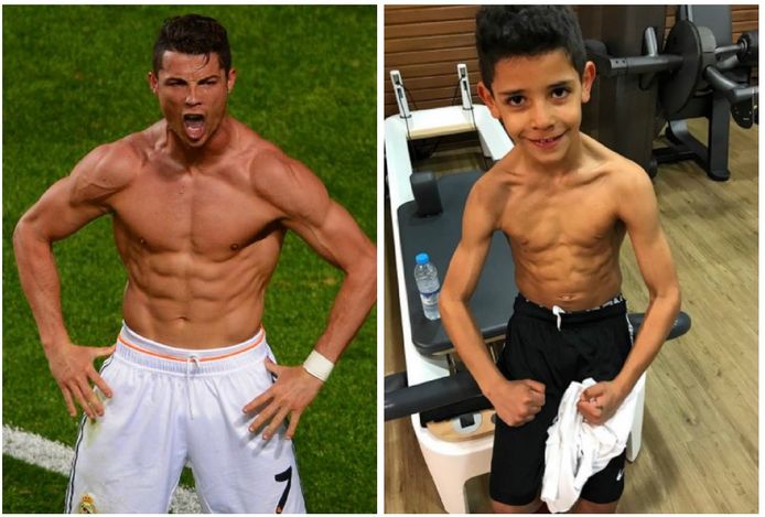 Cristiano Ronaldo en Cristiano Ronaldo Jr.