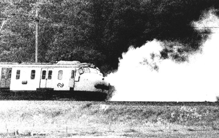 Oude foto uit 1977 van de treinkaping bij De Punt Beeld anp