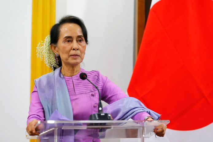 Aung San Suu Kyi, regeringsleider van Myanmar.