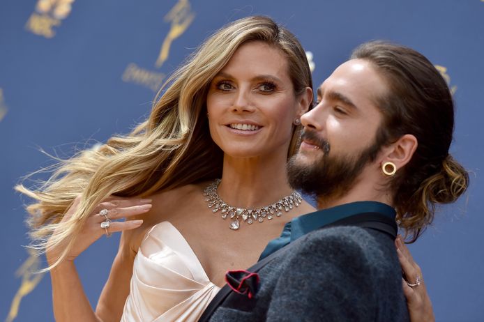 Heidi Klum en Tom Kaulitz vorig jaar op de Emmy Awards