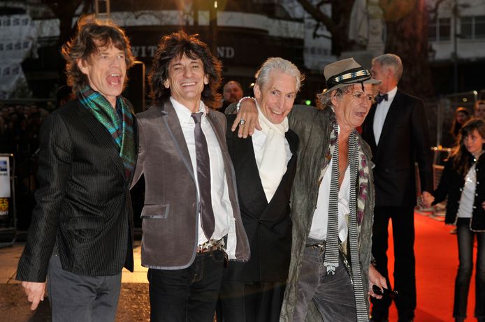*Mick Jagger, Ronnie Wood, Charlie Watts en Keith Richards in 2008