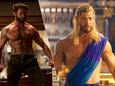 Hugh Jackman in 'Wolverine 2'. Chris Hemsworth in 'Thor: Love and Thunder'.