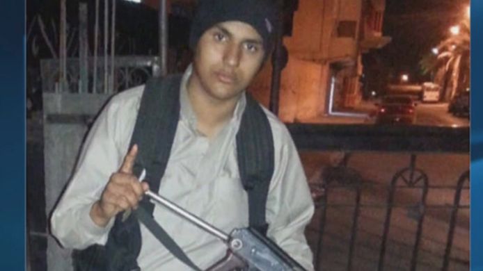 Abdellah Nouamane als jonge IS-strijder.