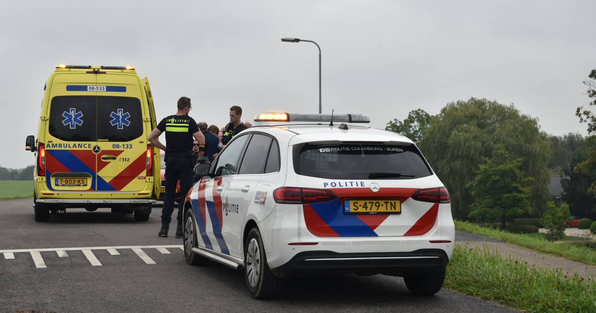 Wielrenner raakt gewond na aanrijding in Gameren.