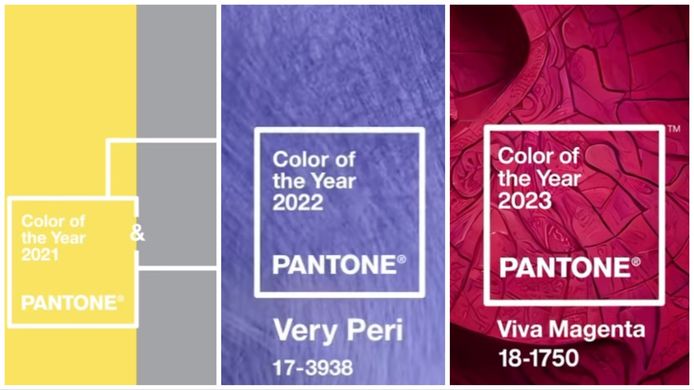 Colors 2021, color 2022 and color 2023.