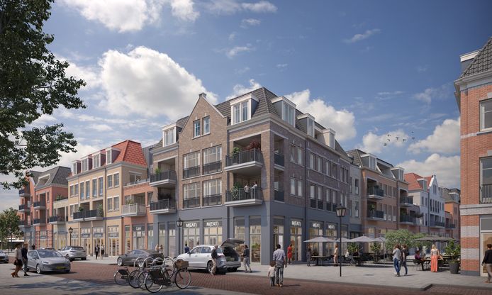 Impressie van het nieuwe woonwinkelcentrum Marktplein in Vught.