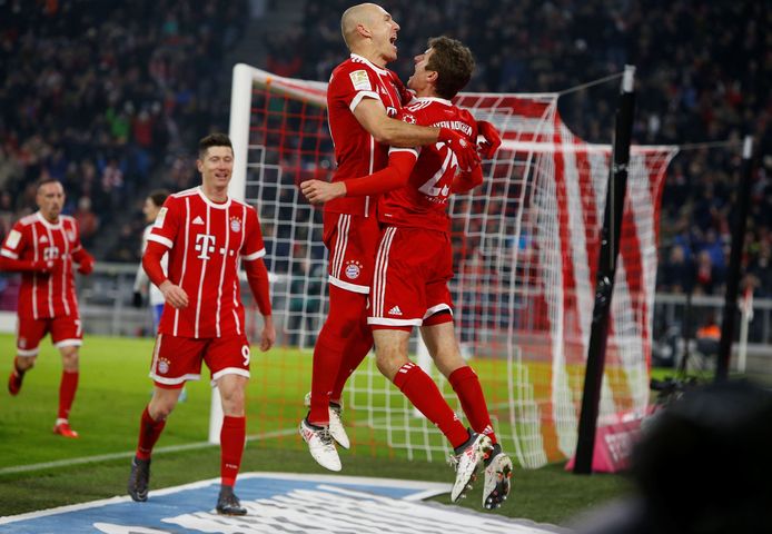 Arjen Robben en Thomas Müller vierden de 2-0.