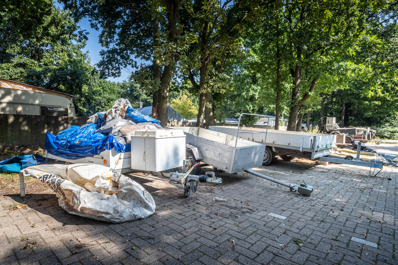 Zo zag het er vorige week uit bij het kamp aan de Bovist in Asten.