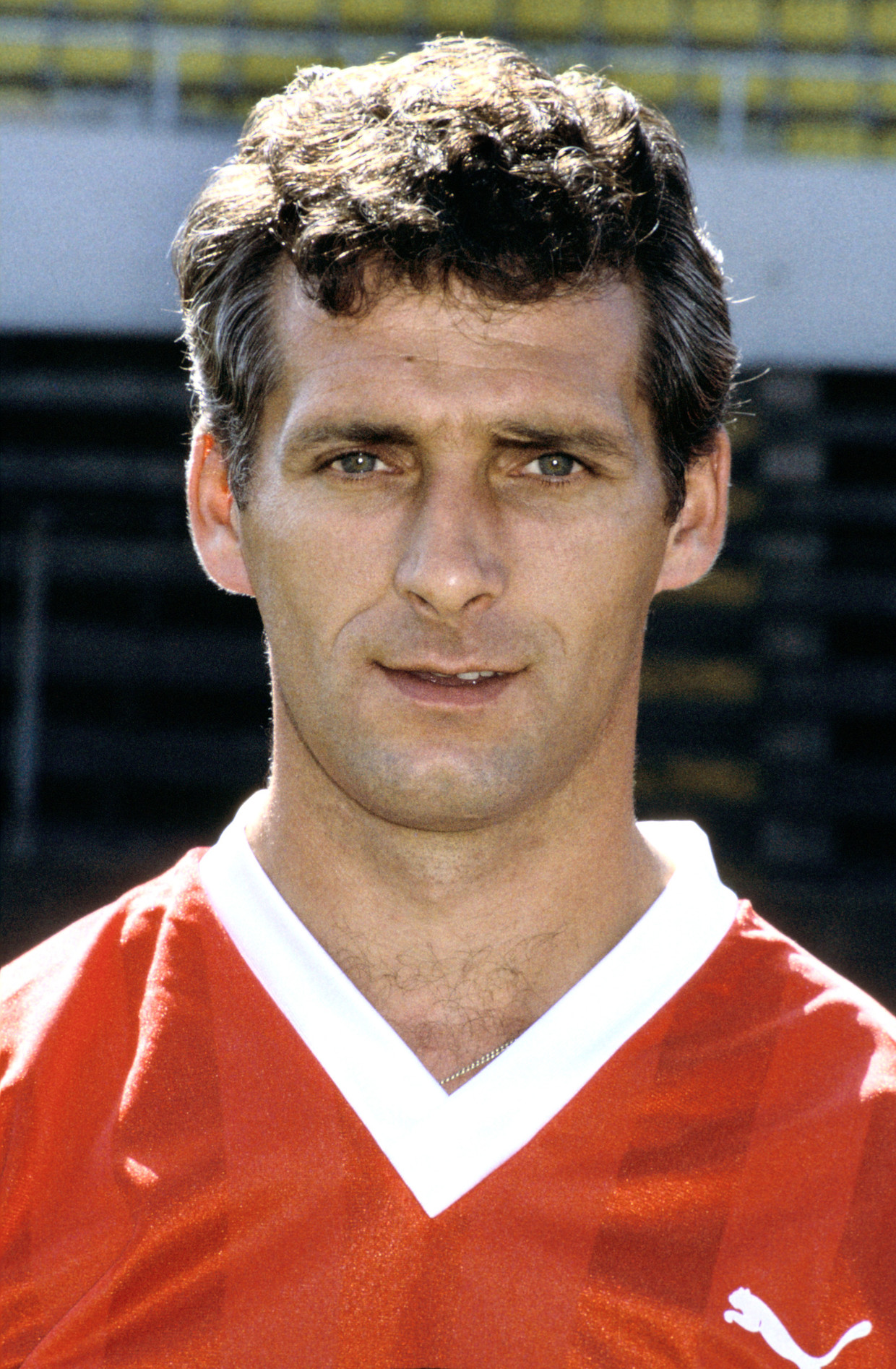 Nanninga in MVV-shirt in 1984. Beeld anp