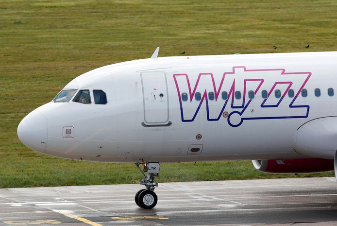 Een vliegtuig van Wizz Air