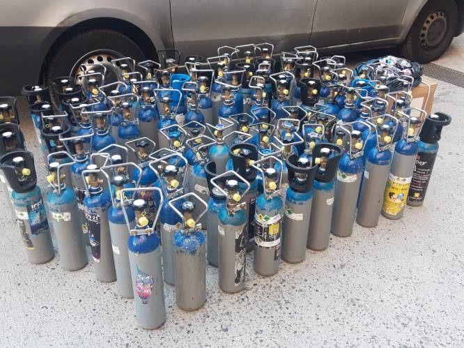 Politie neemt meer dan 5.500 flessen lachgas in beslag