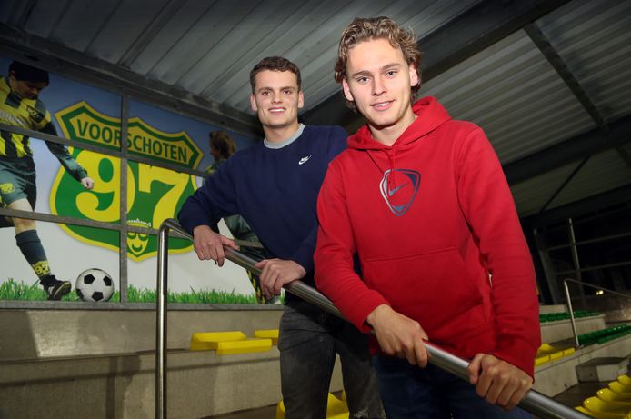 Nick (links) en Chris Guijt zijn trefzeker voor Voorschoten'97.