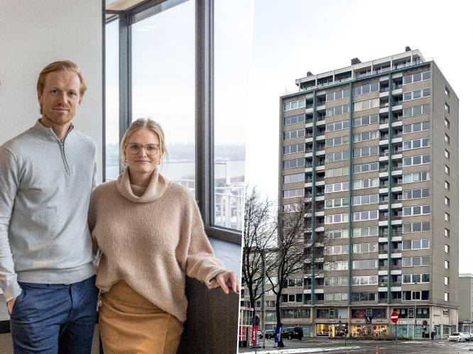 Grijs flatgebouw verbergt luxueuze penthouse met spectaculair uitzicht: zo ziet het appartement van Jef (31) en Astrid (30) eruit na totaalrenovatie