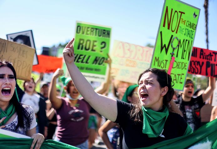 Protesten in Los Angeles tegen de beslissing van het Hooggerechtshof.