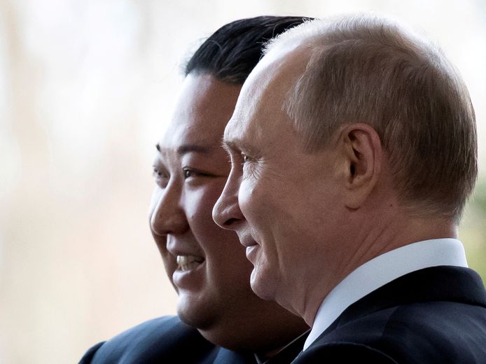 Kim jong-un en Vladimir Poetin