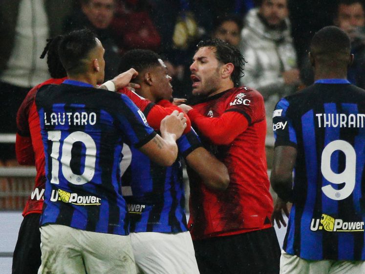 Denzel Dumfries krijgt rood in kampioensduel Inter na opstootje