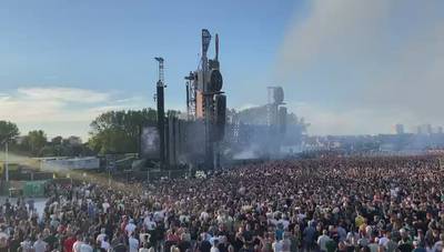 Veel volk en veel rook: bekijk hier de eerste beelden van Rammstein in Oostende