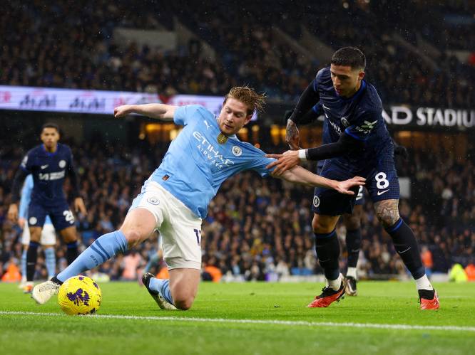 De Bruyne en Doku kunnen Man City niet behoeden voor puntenverlies tegen Chelsea