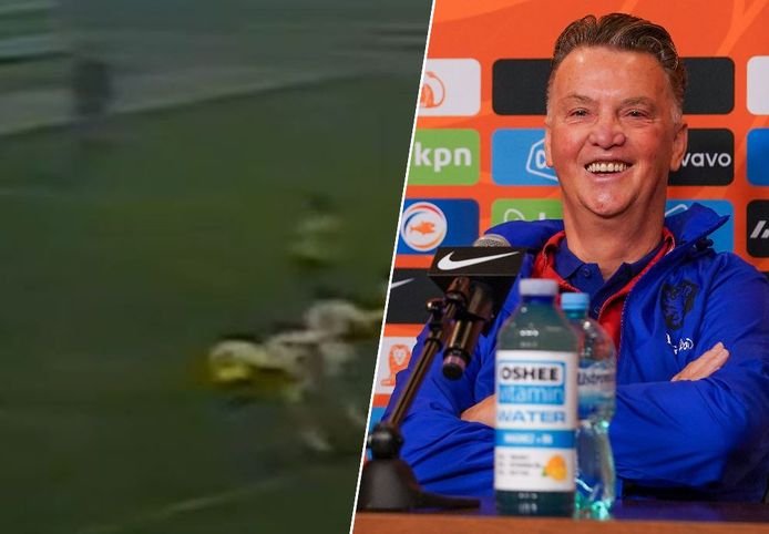 Van Gaal trapt een elfmeter tegen Rinat Dasejev/