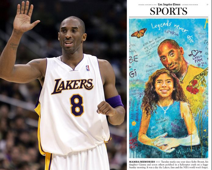 Kobe Bryant overleed een jaar geleden.