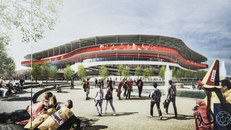 Conceptbeeld van het nieuw te bouwen Eurostadion. Beeld rv