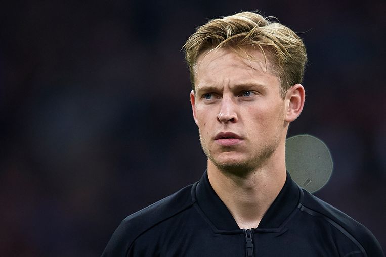 Frenkie de Jong voorafgaand aan een Champions League-duel. Beeld Getty Images