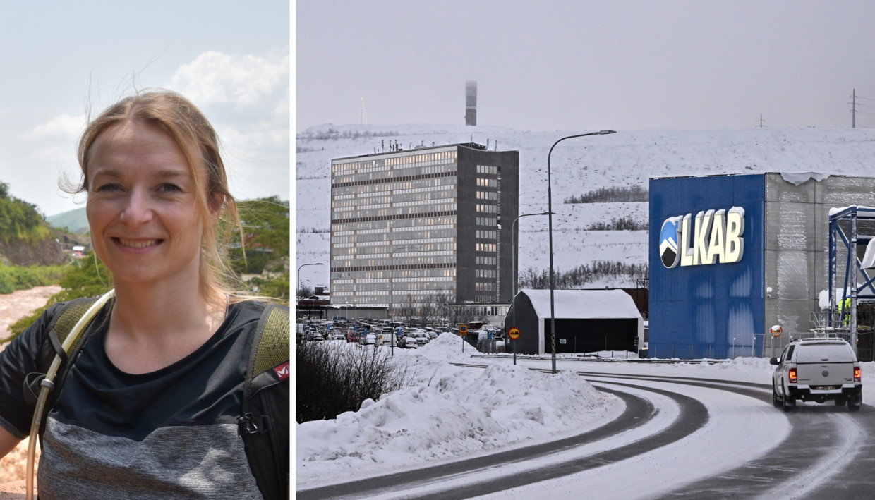 De ijzermijn van het Zweedse staatsmijnbouwbedrijf LKAB in Kiruna, Zweden. LKAB maakte bekend dat Europa's grootste afzetting van zeldzame aardmetalen zich in de omgeving van Kiruna bevindt. Beeld RV, ANP / EPA