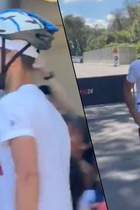 Novak Djokovic débarque avec un casque à Rome 