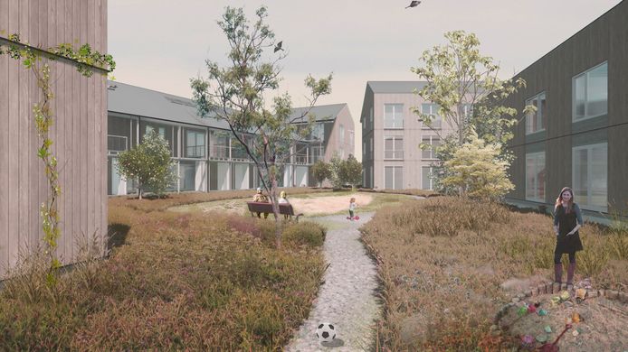Gevel van het ontwerp voor CPO meer&deel op Vredeoord in Eindhoven.